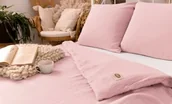 Pościel - Matex Pościel bawełniana muślinowa 160x200 różowa pudrowa 12 jednobarwana - miniaturka - grafika 1