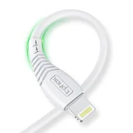 Kable USB - Kabel USB T-Phox KABEL T-PHOX NATURE LIGHTNING WHITE 1.2M 3A - miniaturka - grafika 1