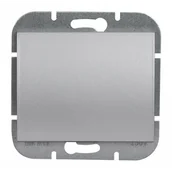 Wyłączniki światła i elektryczne - Wyłącznik pojedynczy podświetlany Abex Onyx - srebrny - miniaturka - grafika 1