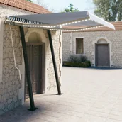 Markizy - VidaXL Lumarko Ręcznie zwijana markiza z LED, 3x2,5 m, niebiesko-biała  3070101 VidaXL - miniaturka - grafika 1