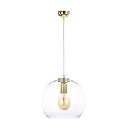 Lampy sufitowe - Keter Lighting Noe lampa wisząca 1x60W złoty/szkło przezroczyste 899 - miniaturka - grafika 1
