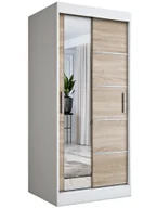 Inne meble do salonu - Szafa przesuwna w kolorze biały + dąb sonoma L6-E82 - miniaturka - grafika 1