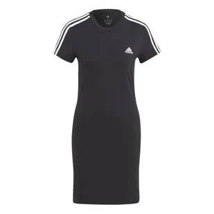 Damska Sukienka ADIDAS W 3S FIT T DR IC8785 – Czarny - Sukienki - miniaturka - grafika 1