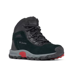 Dziecięcie buty turystyczne Columbia Youth Newton Ridge™ Amped black/mountain red - 27 - Buty dla dziewczynek - miniaturka - grafika 1