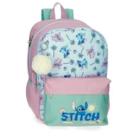 Plecaki szkolne i tornistry - Disney Stitch Just Chill Plecak Szkolny Na Laptopa 15,6 cala Zielony 31x44x15 cm Poliester by Joumma Bags, Zielony, Talla única, plecak szkolny - miniaturka - grafika 1