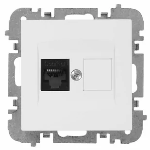Gniazdo telewizyjno - komputerowe RJ45 Biały VESTRA ELEKTRO-PLAST - Gniazdka elektryczne - miniaturka - grafika 1