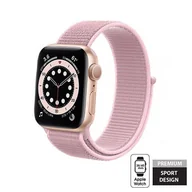 Akcesoria do zegarków - CRONG Pasek sportowy Nylon do Apple Watch 38/40/41 mm (Powder Pink) - miniaturka - grafika 1