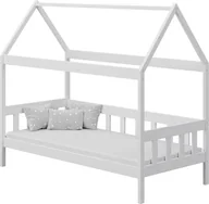 Łóżka dla dzieci i młodzieży - Elior Białe drewniane łóżko ze stelażem dla dziecka - Dada 3X 190x80 cm - miniaturka - grafika 1