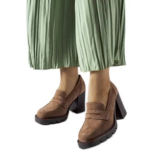 Brązowe czółenka ze skórzana wkładką Vinceza - Czółenka - miniaturka - grafika 1