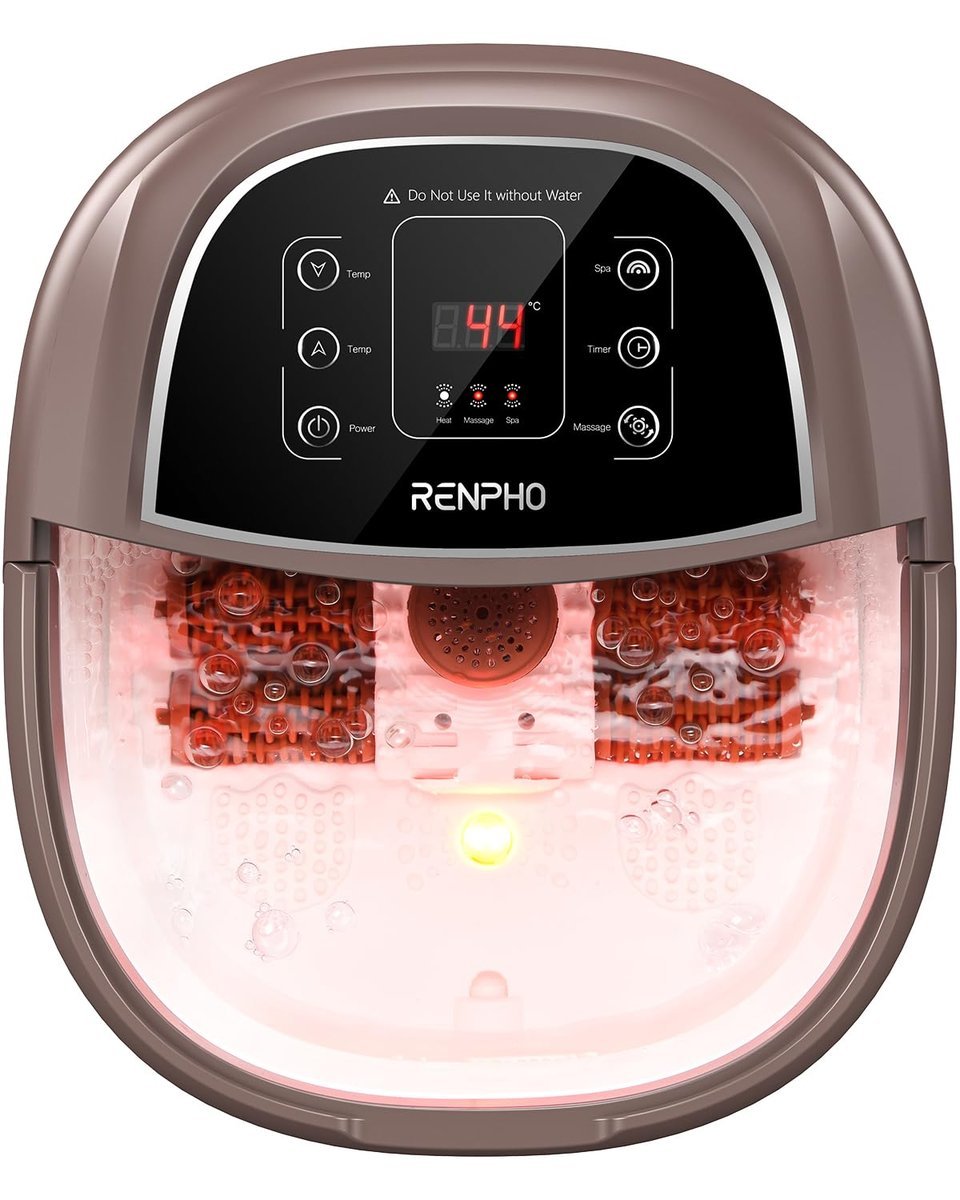 Renpho Masażer Stóp Podgrzewanie Hydromasaż 3 Tryby Wanienka Do Stóp Spa