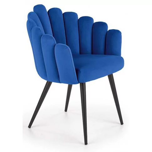 Granatowe krzesło muszelkowe - Zusi