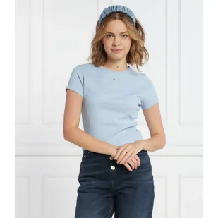 Tommy Jeans T-shirt ESSENTIAL | Slim Fit - Koszulki i topy damskie - miniaturka - grafika 1