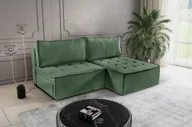 Narożniki - Sofa w kształcie L mini BOHOO narożnik tkanina Raven jasnozielony prawy - miniaturka - grafika 1
