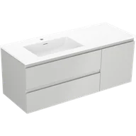 Szafki łazienkowe - Mexen Orio szafka łazienkowa 120 cm z umywalką Otis lewą, 2S, 1D, szara mat/biała mat - 91A13-12047-3-BBFFF62-W18L01 - miniaturka - grafika 1