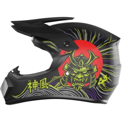 Kask KAMIKAZE Tokyo Drift Czarny Full Face ( XL)