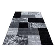 Dywany - Dywan nowoczesny Parma kwadraty czarny 140x200 cm - miniaturka - grafika 1