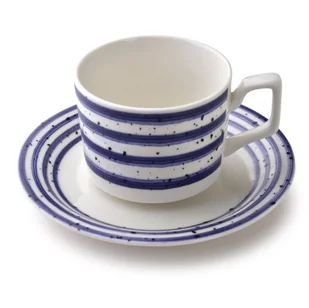 JOY Komplet 6 filiżanek ze spodkiemniebieskie - Filiżanki - miniaturka - grafika 1