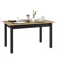 Stoły - Stół do jadalni, rozkładany, Quant, 146-186x84x80 cm, czarny, dąb artisan - miniaturka - grafika 1