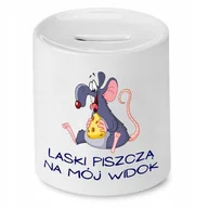 Skarbonki - SKARBONKA DLA CHŁOPAKA LASKI PISZCZĄ NA MÓJ WIDOK z Nadrukiem ze Zdjęciem - miniaturka - grafika 1