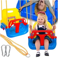 Latarki - MOCNA HUŚTAWKA OGRODOWA MODUŁOWA DOMOWA dla Dzieci 3w1 Na Linach Bezpieczna - miniaturka - grafika 1
