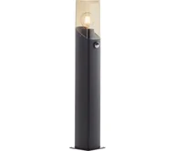 Lampy ogrodowe - Brilliant - Lampa zewnętrzna z czujnikiem MINOU 1xE27/10W/230V IP44 czarna/dym - miniaturka - grafika 1