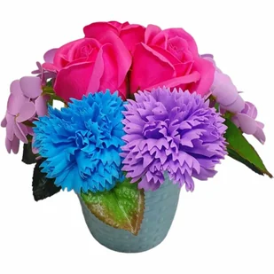 Bukiet z Kwiatów mydlanych kompozycja stroik róże mydlane PREZENT upominek - Sztuczne kwiaty - miniaturka - grafika 1