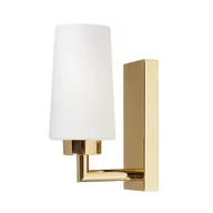 Lampy ścienne - Kaspa Loftowy kinkiet GRANDE 21059105 szklana lampa ścienna biała hol - miniaturka - grafika 1