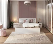 Łóżka - Łóżko do sypialni HAVANA z pojemnikiem i stelażem podnoszonym - 90x200 - PŁYTA - Biały - miniaturka - grafika 1