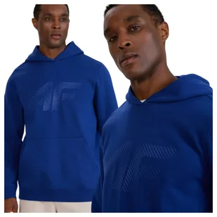 Bluza dresowa z kapturem męska 4F 4FWMM00TSWSM1766-31S Niebieski Roz. 2XL - Bluzy męskie - miniaturka - grafika 1