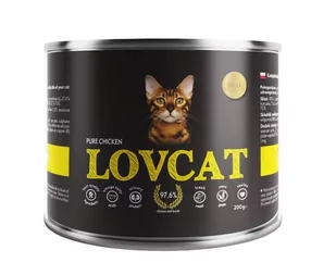Lovcat Pure Chicken puszka 200g - Mokra karma dla kotów - miniaturka - grafika 1