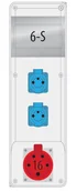 Rozdzielnie elektryczne - Pawbol Rozdzielnica R-BOX SLIM 1x16A/5p 2x250V 6S B.SLIM-6S-3 B.SLIM-6S-3 - miniaturka - grafika 1