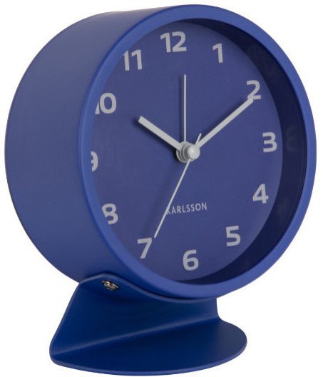 Karlsson Budzik Karlsson KA6082BL niebieski na podstawce 14 cm .