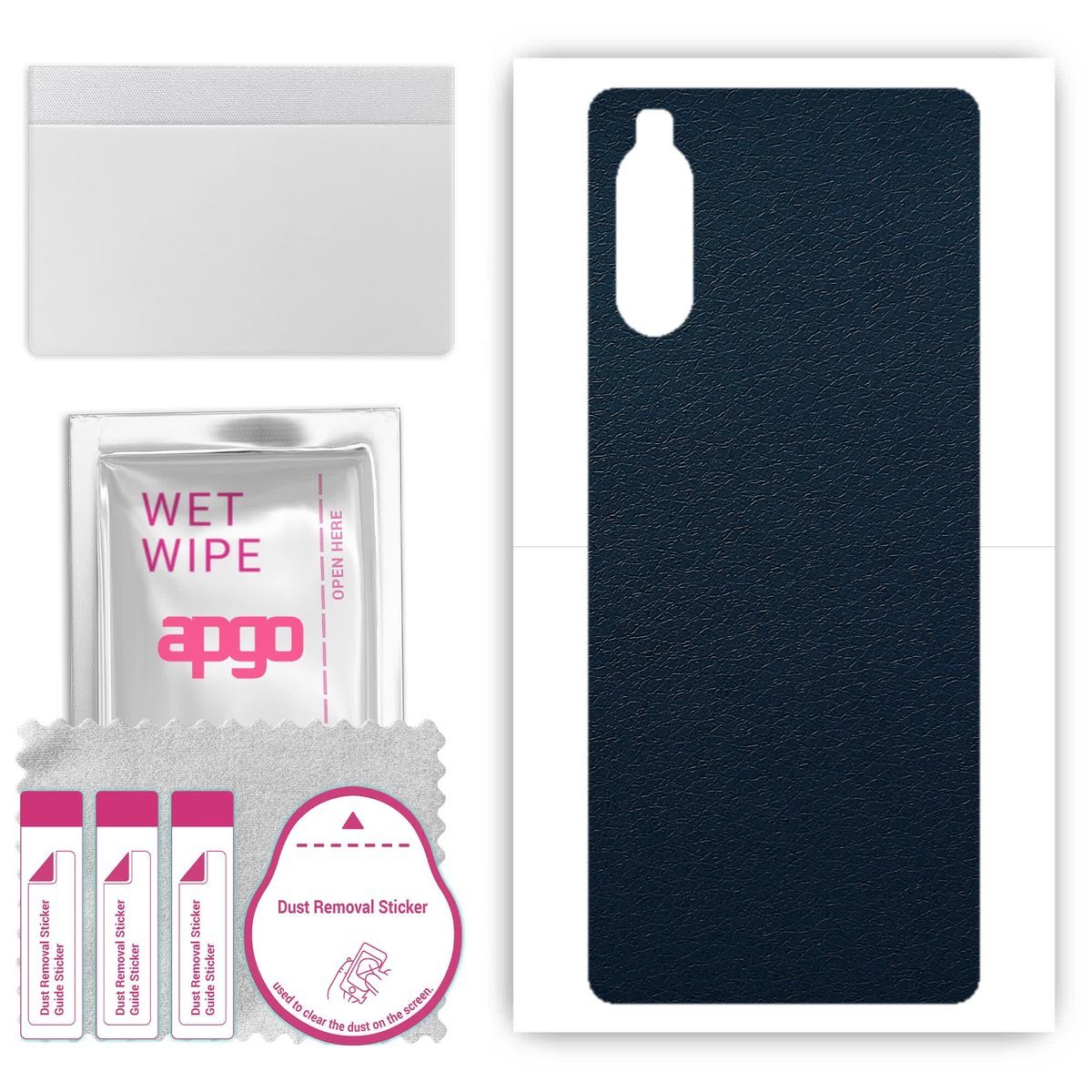 Folia naklejka skórka strukturalna na TYŁ do Sony Xperia 10 III - Skóra Granatowa - apgo SKINS