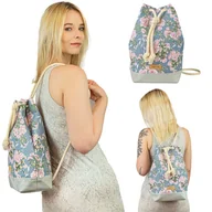 Torebki damskie - Plecak damski worek elegancki miejski w kwiaty  Captain Mike - miniaturka - grafika 1