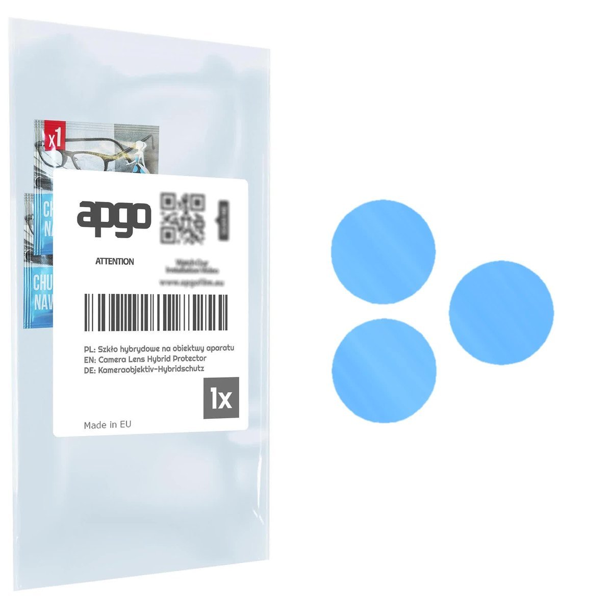 1x Szkło hybrydowe na aparat obiektyw kamerę 9H do Oppo Reno12 FS 5G - apgo hybrid Camera Lens Protector