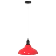 Lampy ogrodowe - vidaXL Lampa wisząca z regulacją wysokości E27 połysk czerwony metal - miniaturka - grafika 1