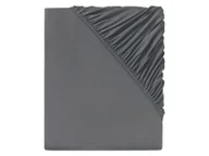 Prześcieradła - LIVARNO home Prześcieradło z dżerseju z gumką, 140-160 x 200 cm (Ciemnoszary) - miniaturka - grafika 1