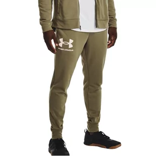 Under Armour Rival Terry Joggers 1361642-361 Męskie Spodnie Zielone - Spodenki męskie - miniaturka - grafika 1