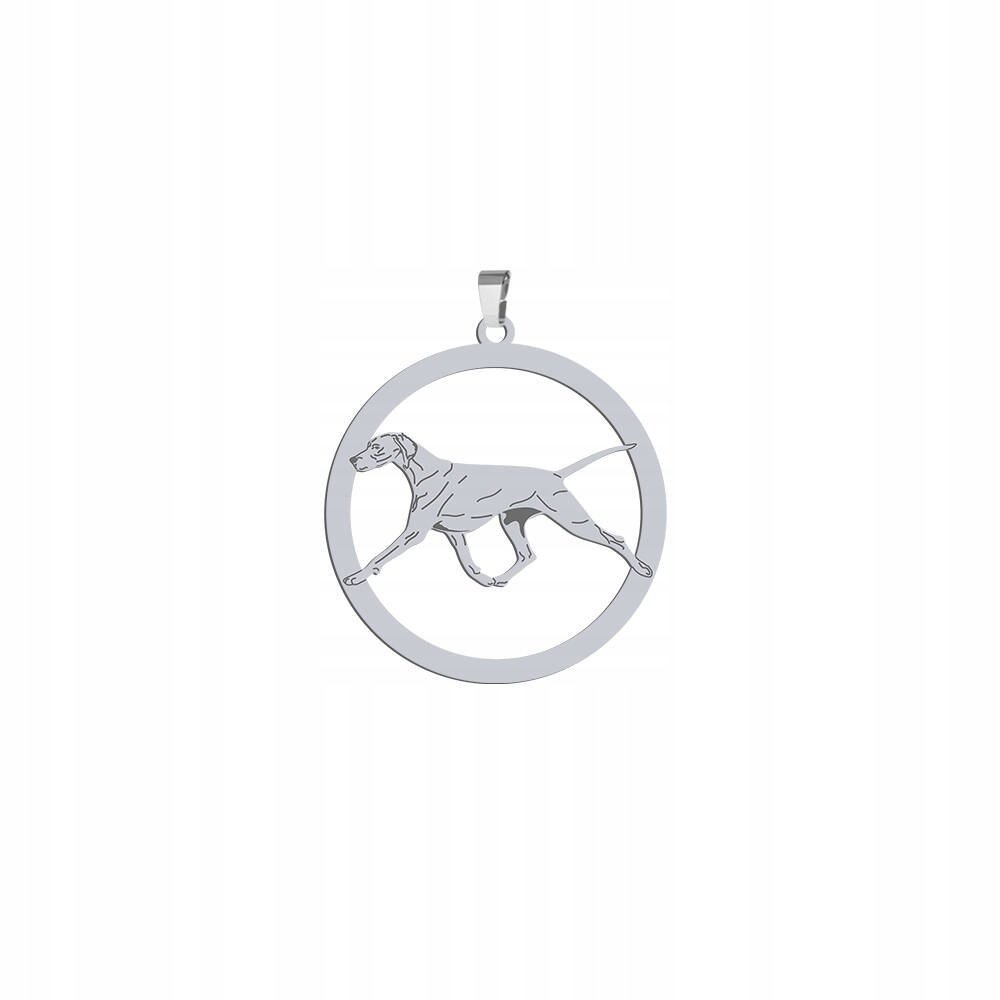 Zawieszka Srebrna z psem Wyżeł Weimarski SREBRO 925 Biżuteria GRAWER GRATIS
