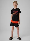 Kąpielówki dla chłopców - 4F Spodenki plażowe boardshorty chłopięce - czerwone 146/152 (10-12 lat) - miniaturka - grafika 1