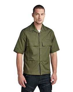 Koszule męskie - G-STAR RAW, Męska koszula Pocketony Service Regular, Zielony (Shadow Olive D21083-9706-b230), XS - grafika 1