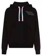 Bluzy damskie - Champion - Damska bluza z kapturem, czarny - miniaturka - grafika 1