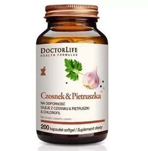Doctor Life Doctor Life Czosnek & Pietruszka olej na odporność suplement diety 200 kapsułek - Suplementy naturalne - miniaturka - grafika 1