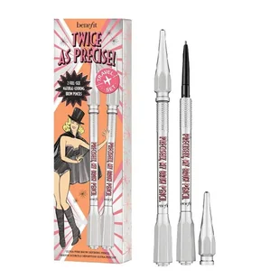 Benefit Twice As Precise! My Brow Pencil Duo zestaw kredek do brwi 4 Warm Deep Brown - Zestawy kosmetyków damskich - miniaturka - grafika 1