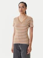 Koszulki i topy damskie - Tommy Hilfiger T-Shirt New Cody WW0WW40584 Brązowy Slim Fit - miniaturka - grafika 1