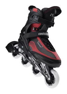 Coolslide, Łyżworolki Roma, Black/Very Red, 45 - Rolki - miniaturka - grafika 1