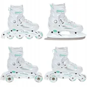 Wrotki - Rolki Łyżwy 4w1 Raven Spirit White/Mint 37-40 - miniaturka - grafika 1