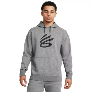 Męska bluza dresowa nierozpinana z kapturem Under Armour Curry Splash Hoodie - szara - UNDER ARMOUR - Bluzy sportowe męskie - miniaturka - grafika 1