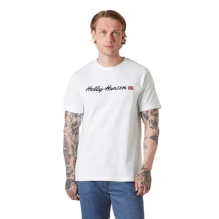Męska koszulka z krótkim rękawem Helly Hansen Core Graphic T 2.0 white - M - Koszulki męskie - miniaturka - grafika 1