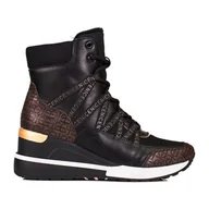 Botki damskie - Sportowe botki damskie na koturnie Vinceza czarne - miniaturka - grafika 1